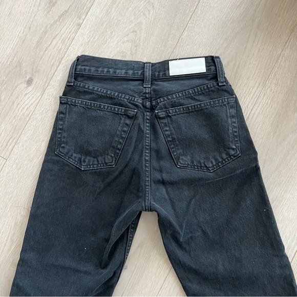 ReDone High Waisted Cropped Ankle Jeans Black - Picture 6 of 8